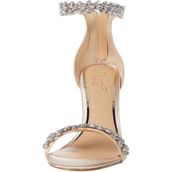 🖤🖤 Jewel Badgley Mischka Women's Mayra Block Heel Evening Sandals Size 11US - Picture 5 of 6